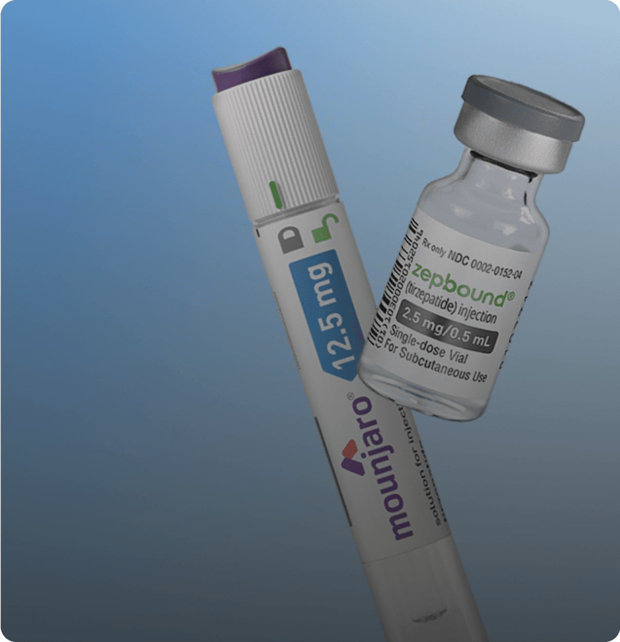 GLP-1 injector and vial weight loss medications